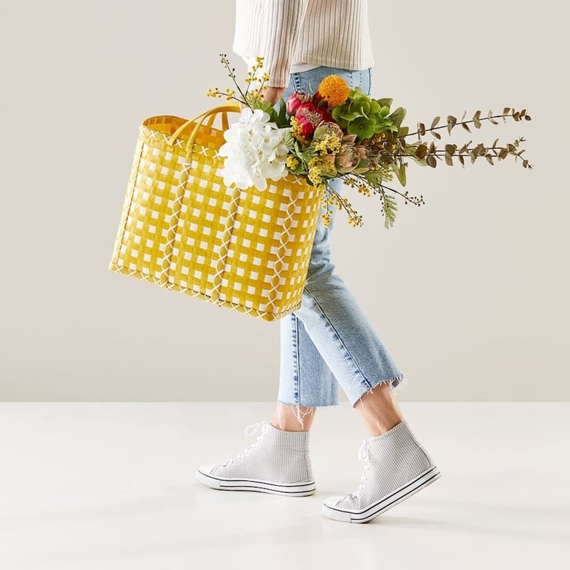 Breeze Yellow and White Basket