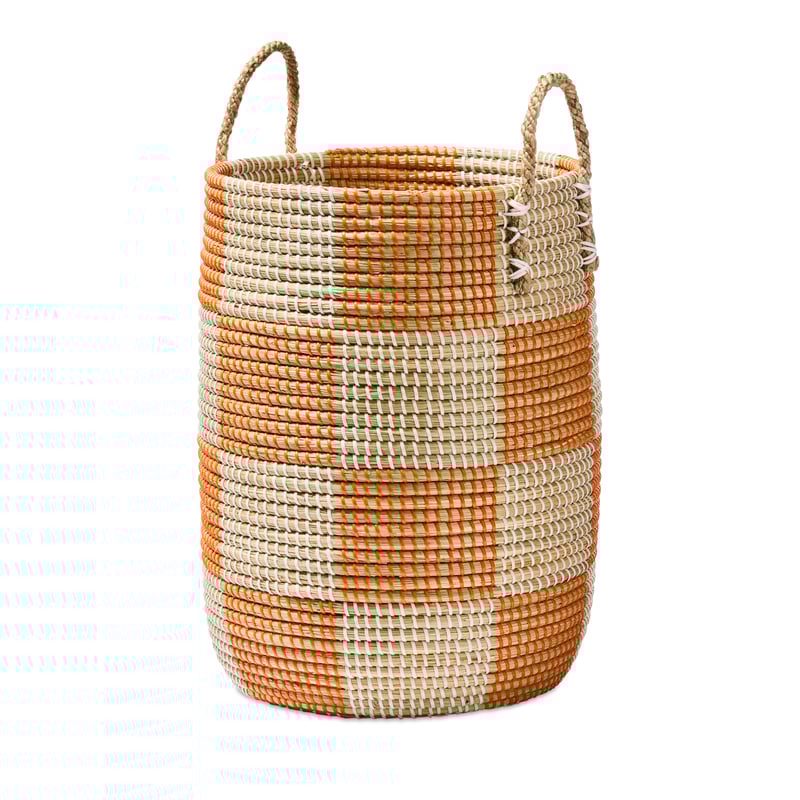 Charlie Orange & White Basket