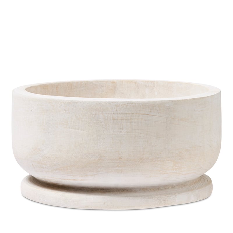 Jasper White Wash Curve Timber Bowl
