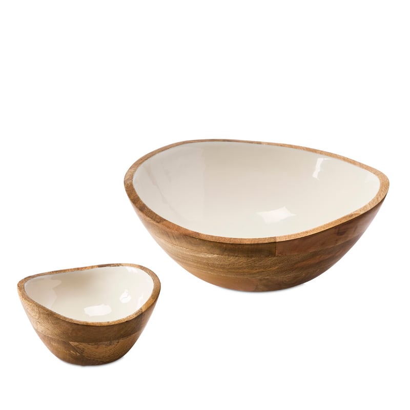 Blanco Irregular Natural & White  Timber Bowl