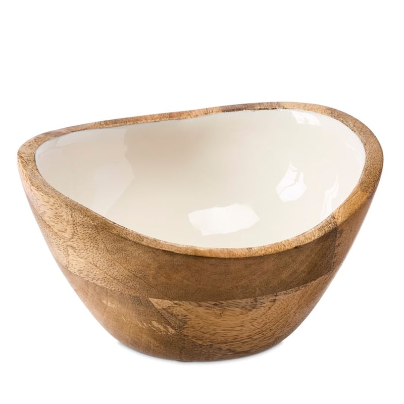 Blanco Irregular Natural & White  Timber Bowl