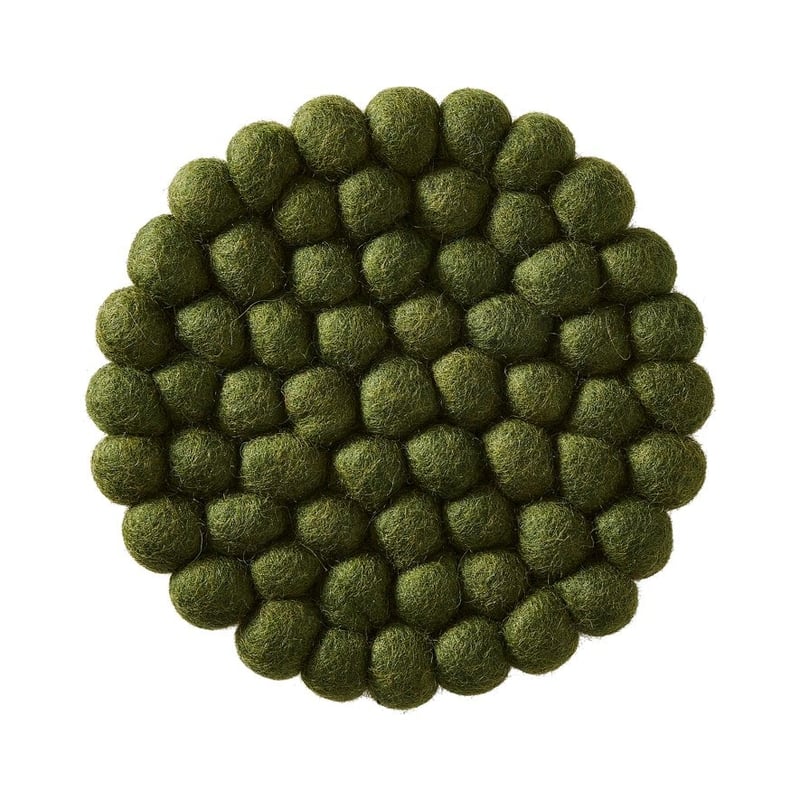 Heena Khaki Wool Ball Trivet