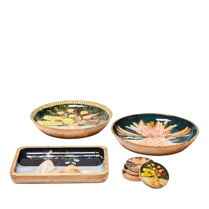 Table Flower Mixed Coasters Pack of 4