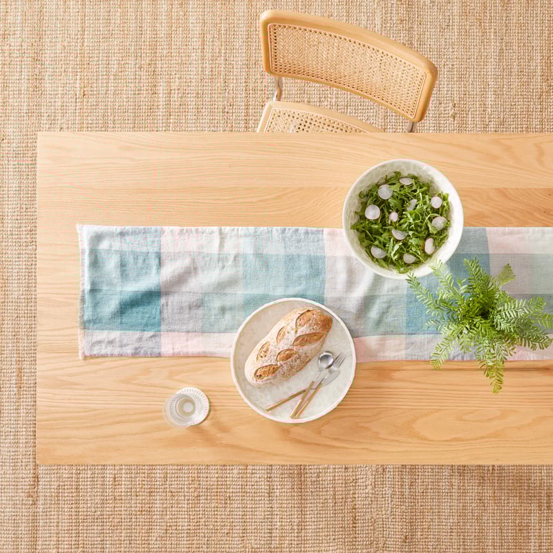 Rae Malmo Pink & Green Check Table Runner