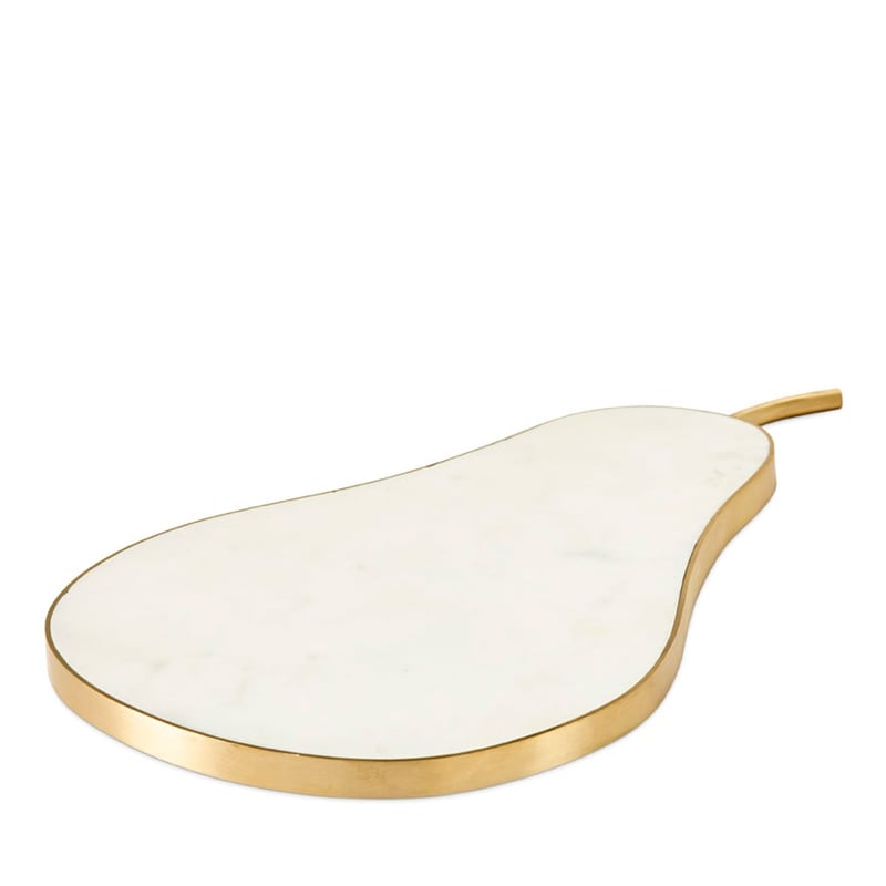 Pear Marble White & Gold Board