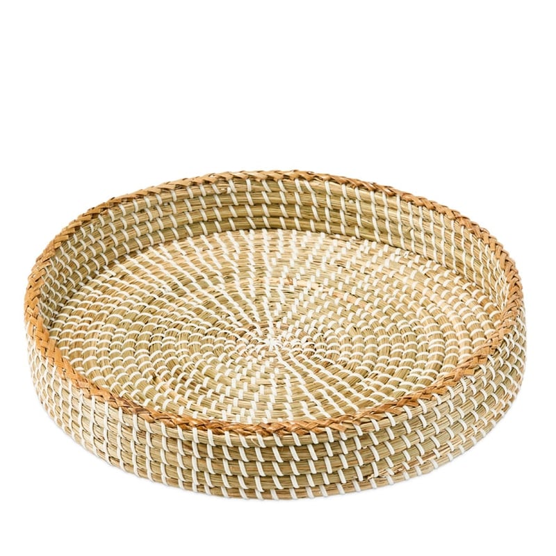 Elwood Natural & White Round Tray