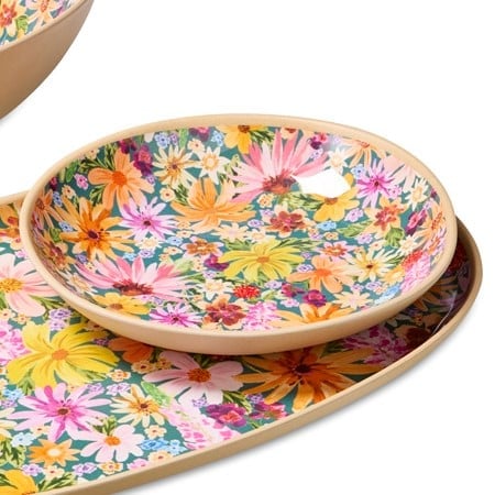 In Bloom Snapdragon Melamine Servingware