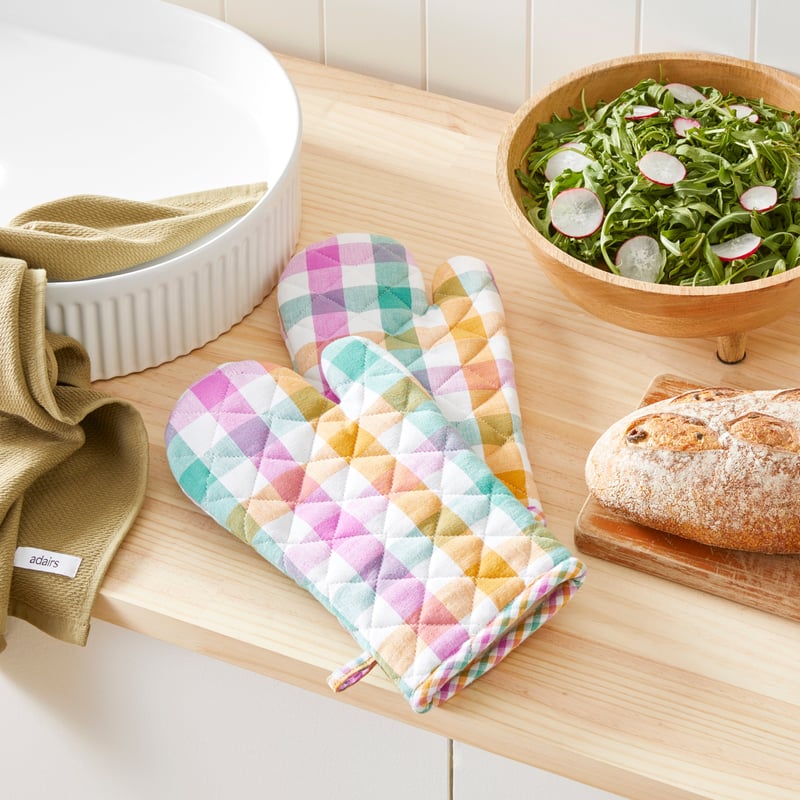 In Bloom Multi Gingham Oven Mitts Pack of 2