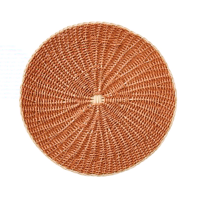 Lattice Sienna & Natural Placemats Pack 2