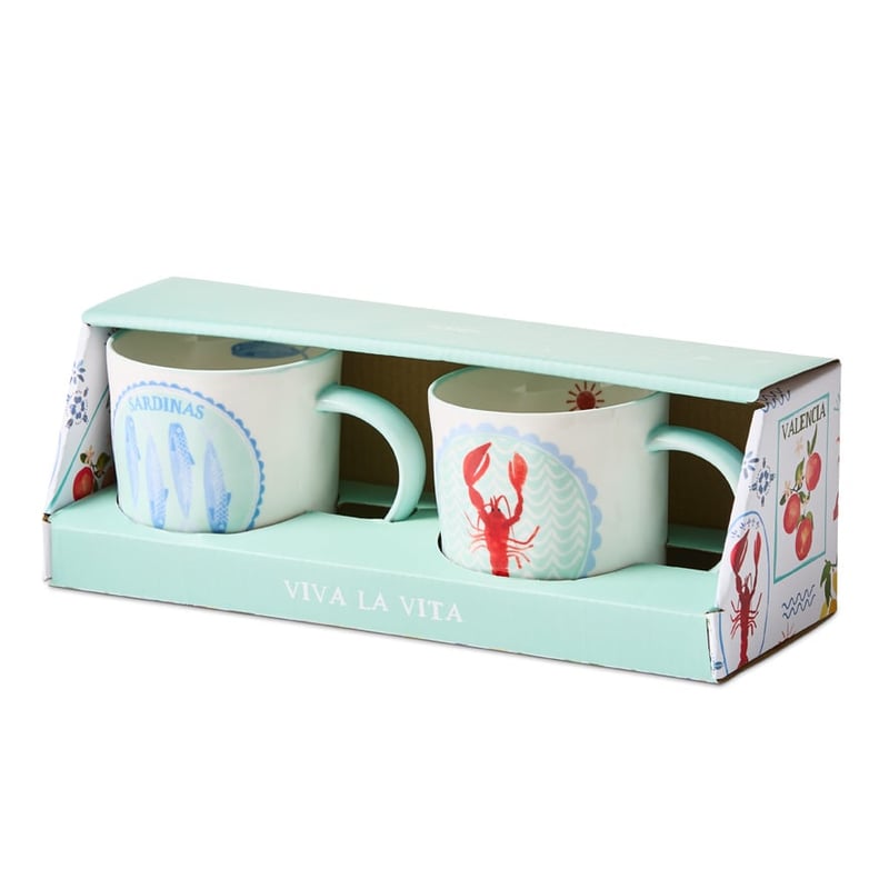 Viva La Vita Sardine & Lobster Mug Pack of 2