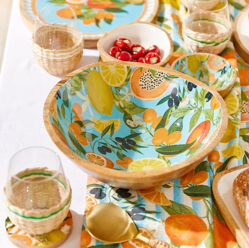 La Frutta Timber Fruit Blue Irregular Large Bowl