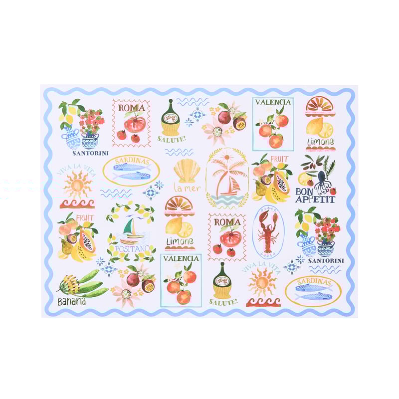 Mediterranean Viva La Vita Paper Placemats Pack of 50