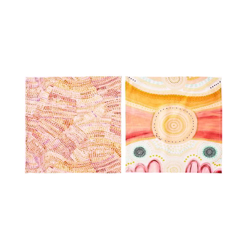 Miimi + Jiinda Table Flame Trees Linen Napkins Pack of 2