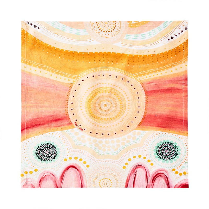 Miimi + Jiinda Table Flame Trees Linen Napkins Pack of 2