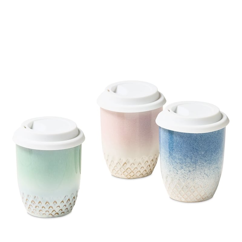 Clear Skies Blue Ceramic Travel Mug
