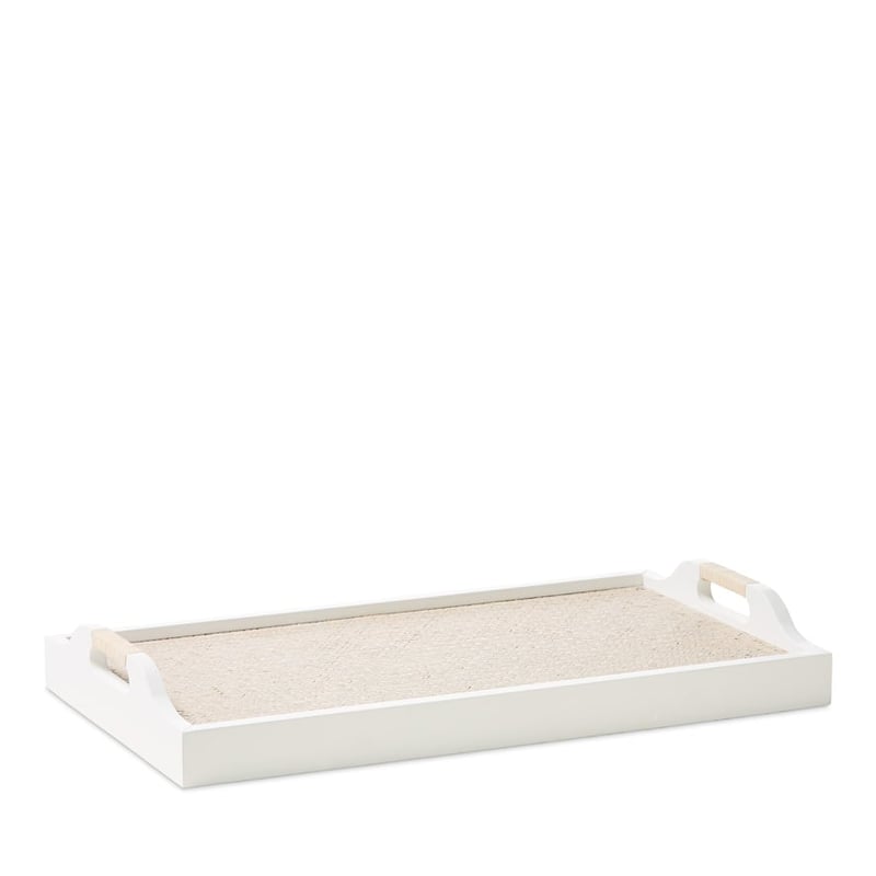 Hampton White & White Wash Tray 