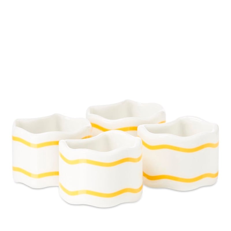 Sadie Mustard Napkin Rings Pack of 4