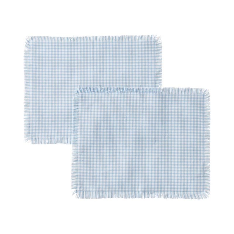 Sadie Blue Gingham Placemats 2 Pack