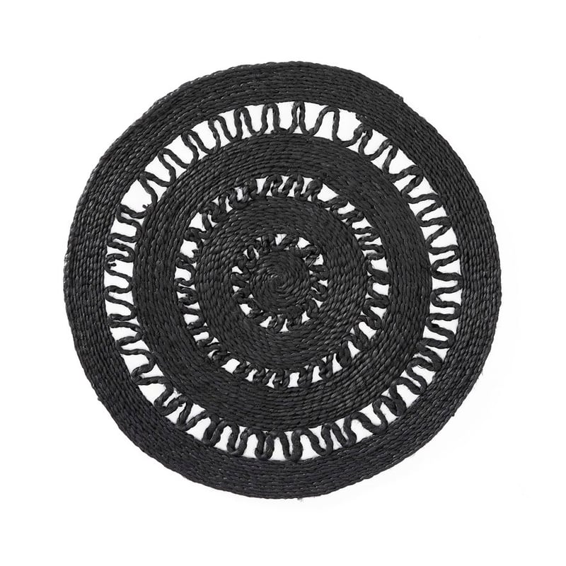 Makemo Black Round Placemat