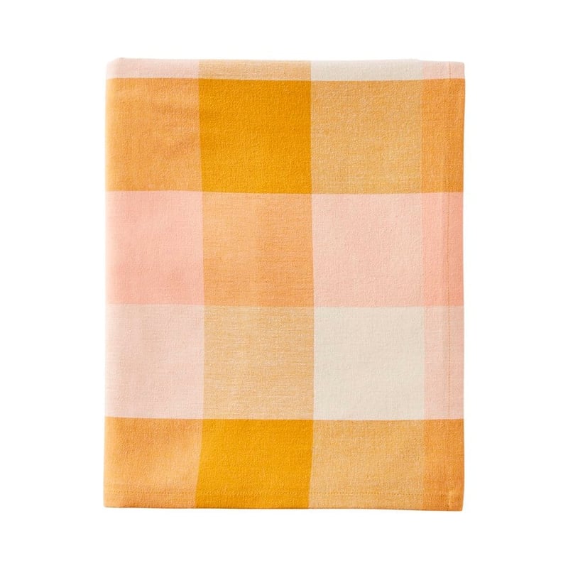 Lottie Pink & Mustard Check Tablecloth
