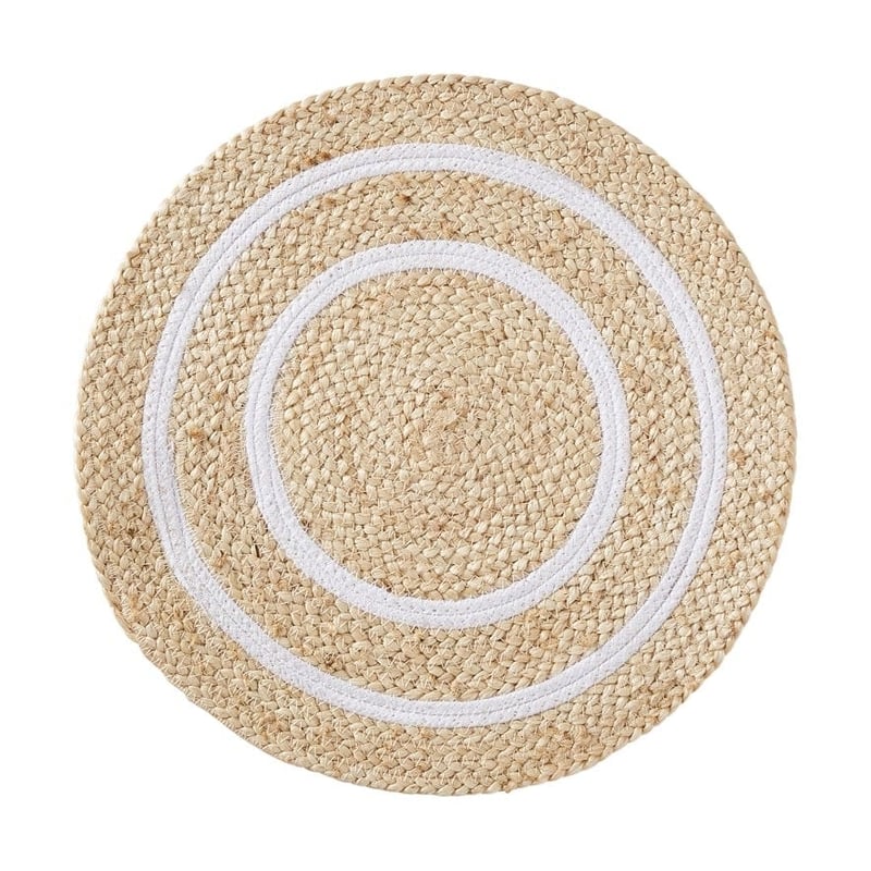 Tulum Natural & White Pack of 2 Placemats