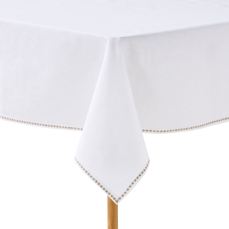 Santorini White Tablecloth