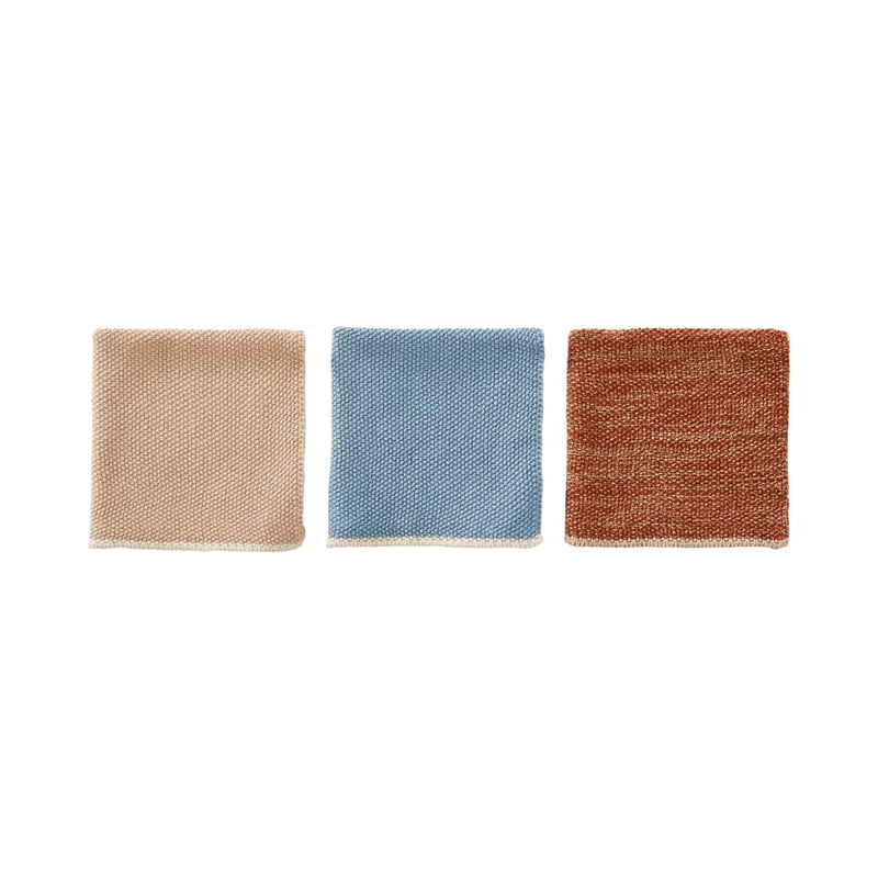 Leda Blue Abode Bamboo Cotton Dish Cloth 3 Pack
