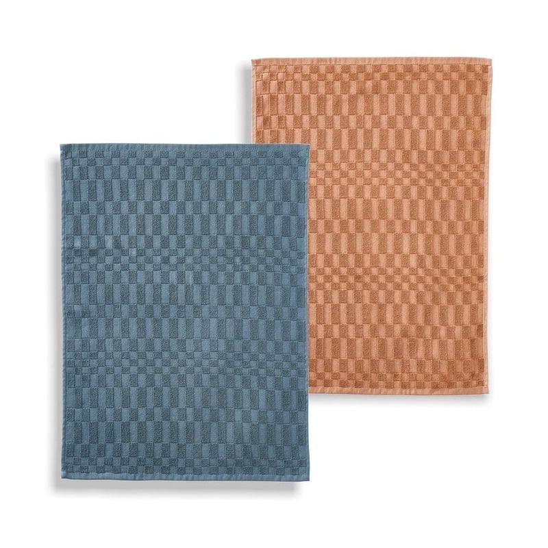 Lenny Clay & Blue Tea Towel 2 Pack