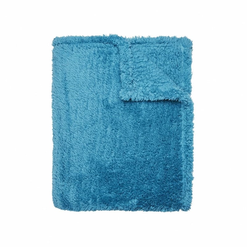 Teddy Teal Throw