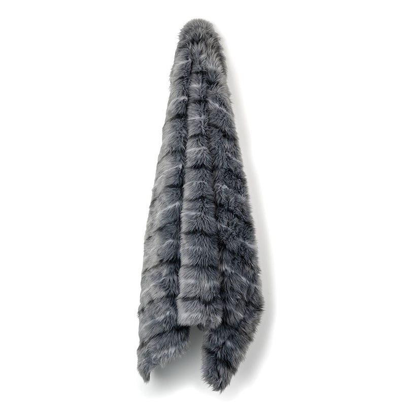 Montana Grey Stripe Fur Throw 