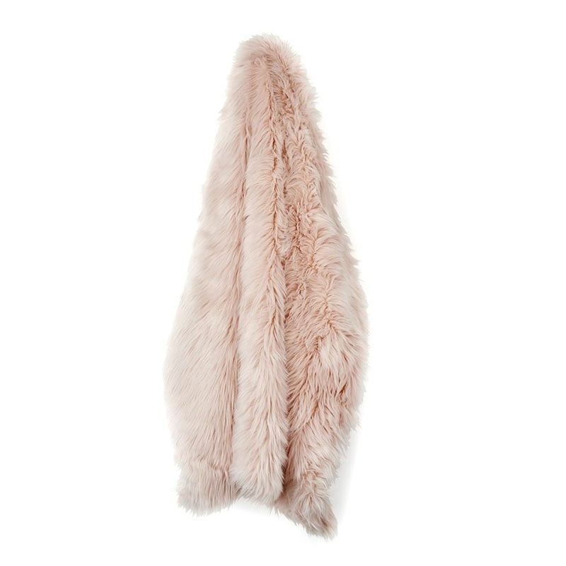 Alpine Dusty Pink Fur Throw