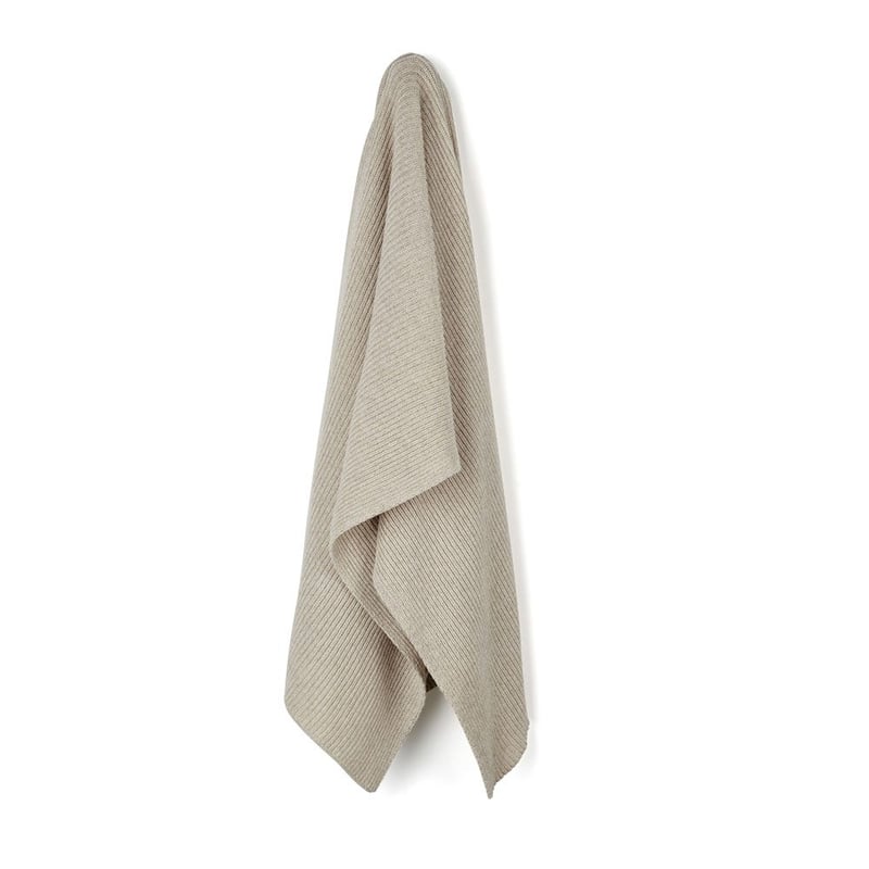 Wool Oatmeal Rib Throw