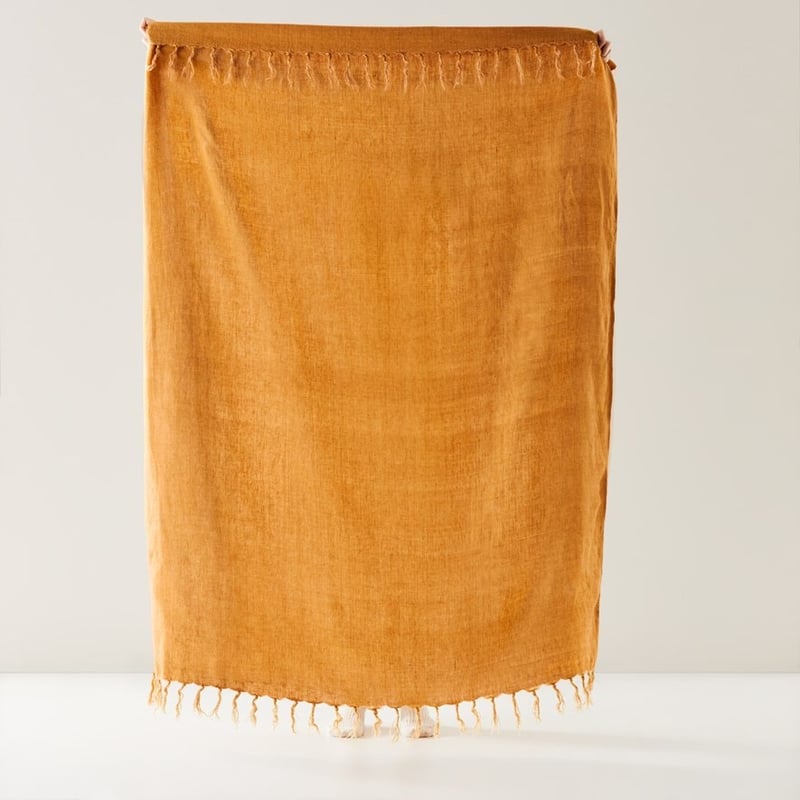Malmo Golden Linen Throw