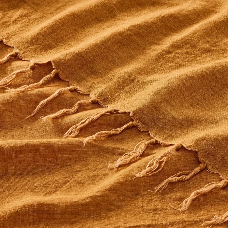 Malmo Golden Linen Throw
