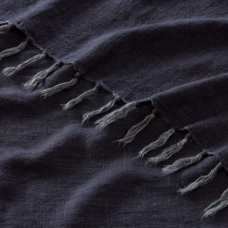 Malmo Midnight Linen Throw