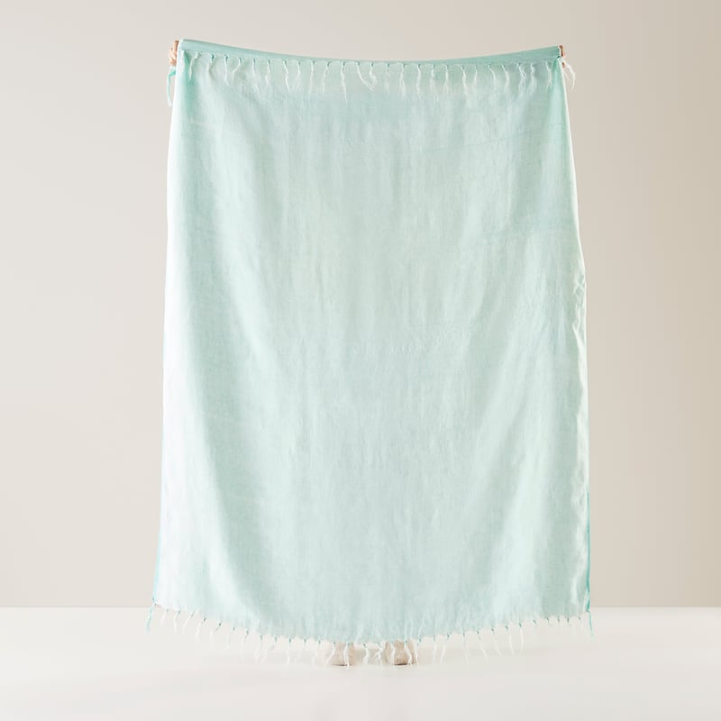 Malmo Spearmint Linen Throw