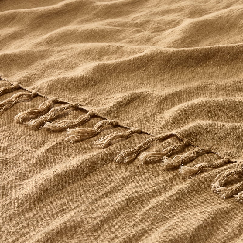 Malmo Tobacco Linen Throw