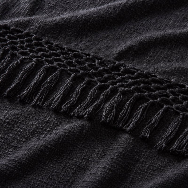 Macrame Black Knot Throw