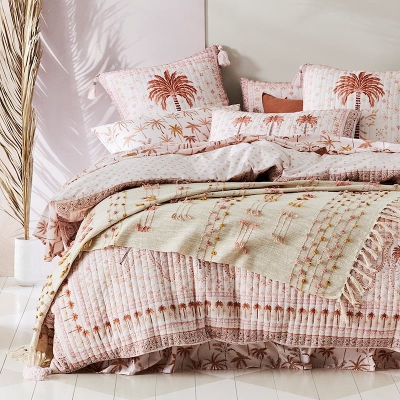 Winslow Pink & Mustard Throw