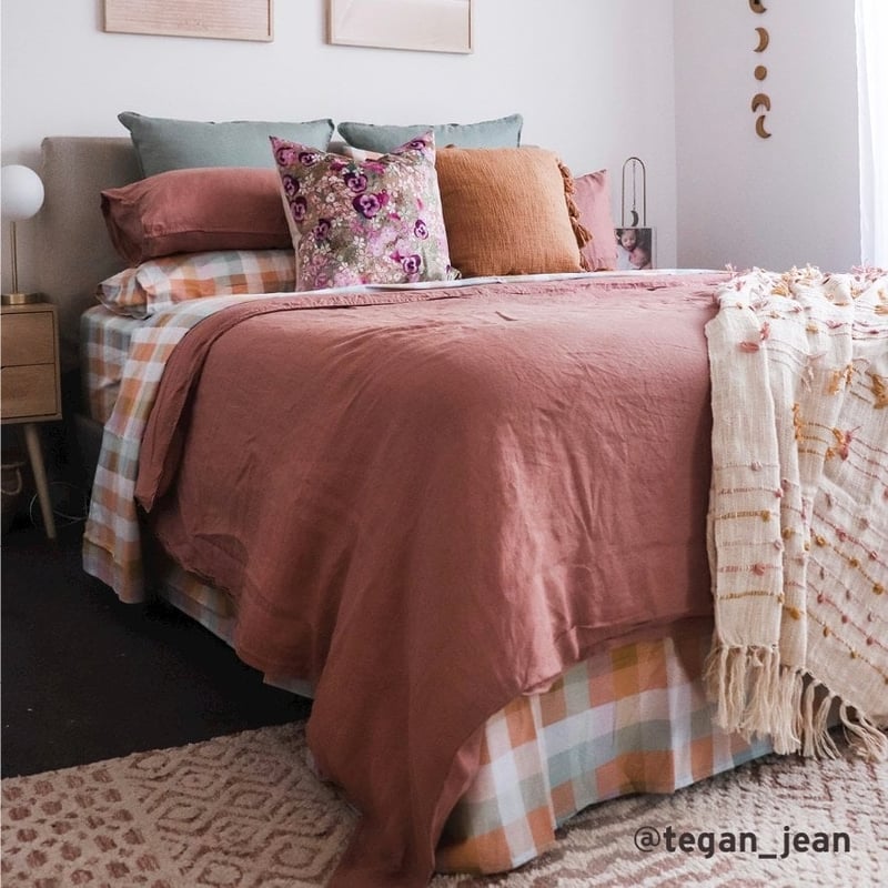 Winslow Pink & Mustard Throw