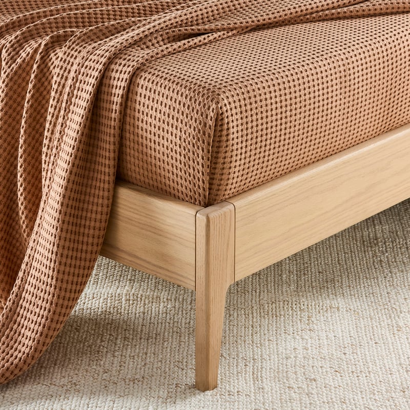 European Collection Turkish Cotton Desert Sand Waffle Blanket