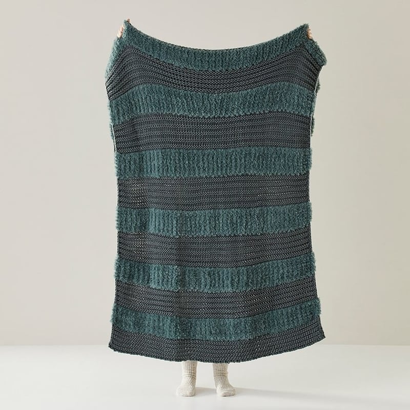 Kirby Winter Green Stripe Throw