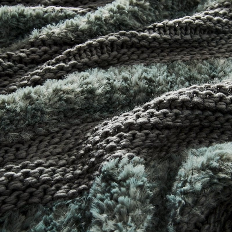 Kirby Winter Green Stripe Throw