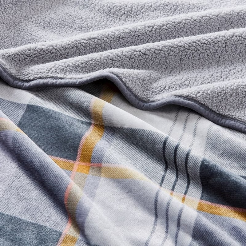Sherpa Check Print Blanket