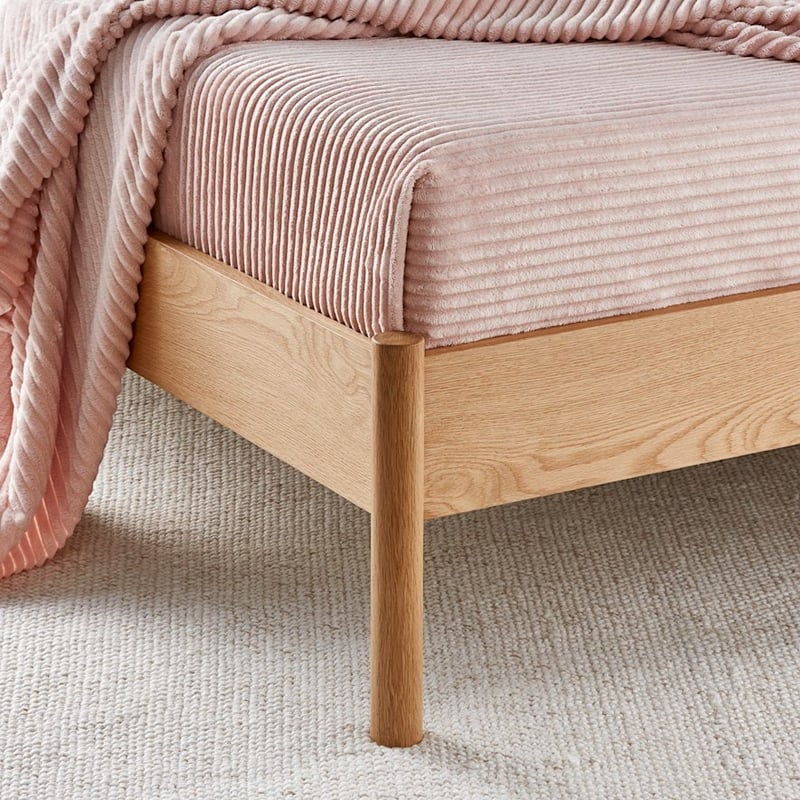 Evan Blush Ribbed Blanket