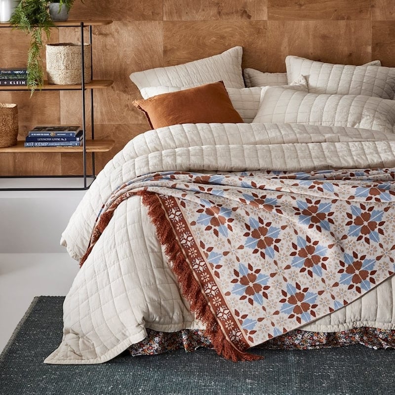 Welcome Home Natural Knitted Throw