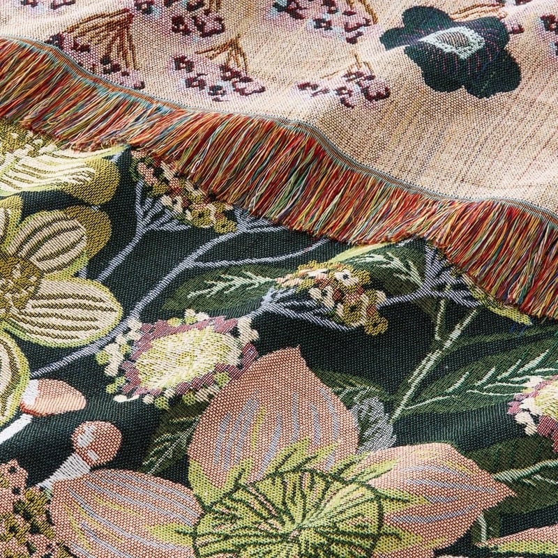 Green Harmony Green Tapestry Throw
