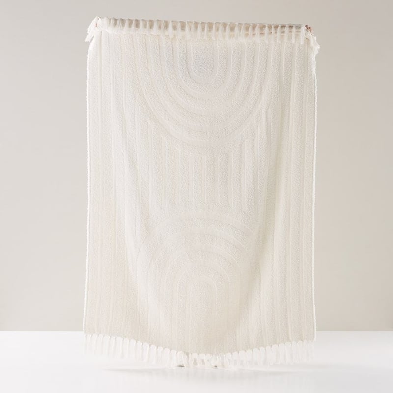 Arch White Throw