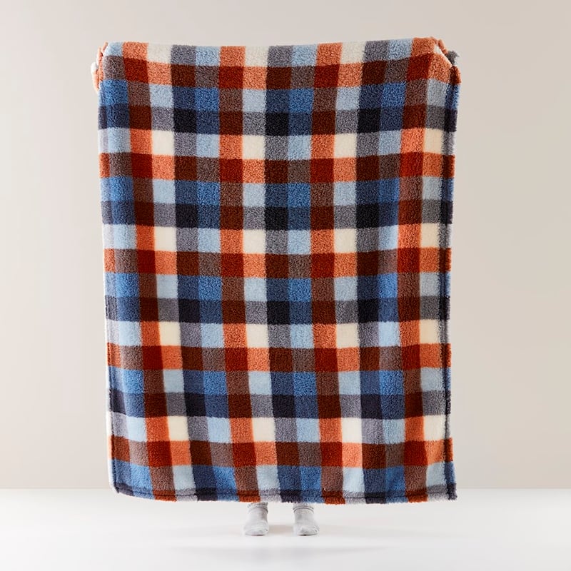 Sherpa Welcome Home Check Print Throw 