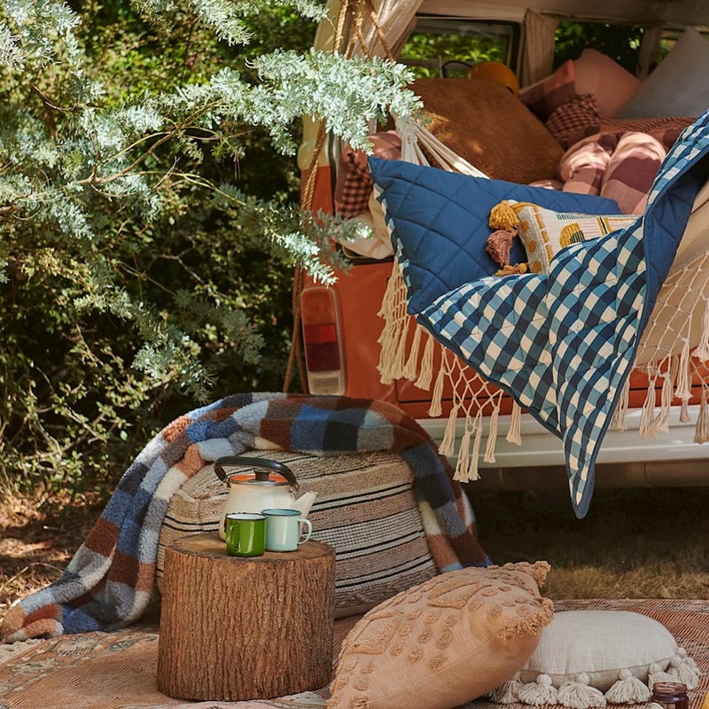 Sherpa Welcome Home Check Print Throw 